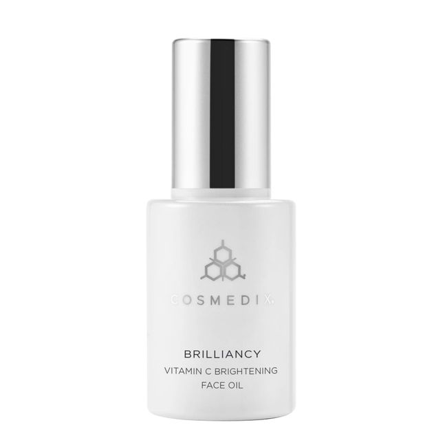 COSMEDIX Brilliancy Vitamin C Brightening Face Oil AM/PM, Sunflower Seed Oil & Elderberry Fruit Extract Protect Skin, Hydrates Skin, Vegan, Gluten & Cruelty Free