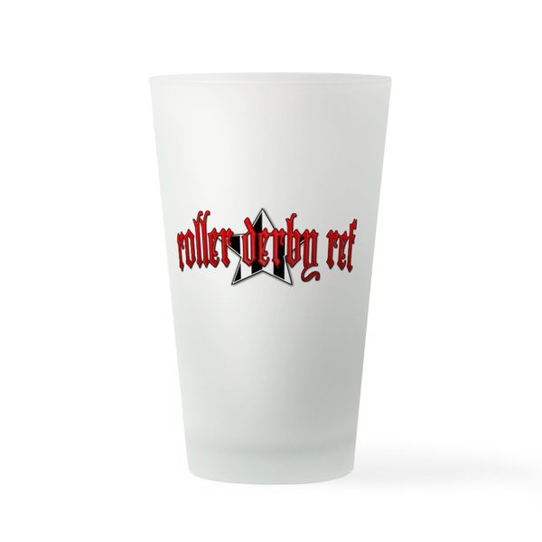 CafePress Roller Derby Ref Pint Glass, 16 oz. Drinking Glass