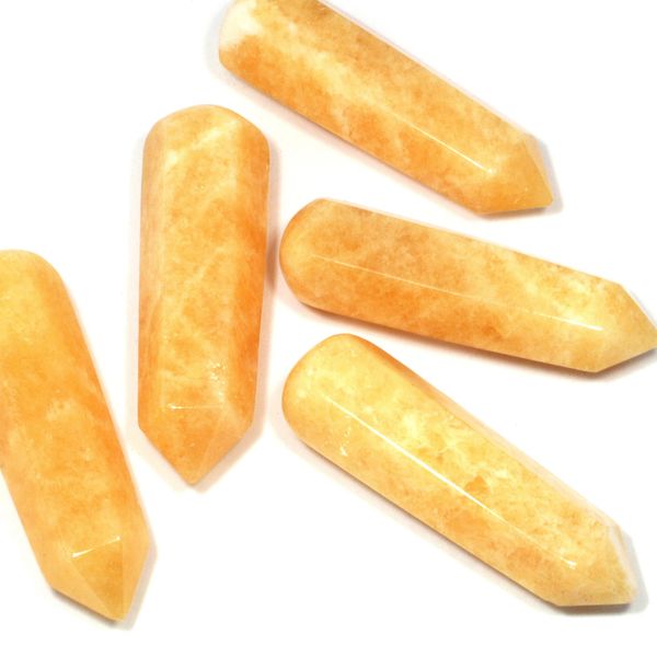 Orange Calcite Crystal Massage Wand ~70mm