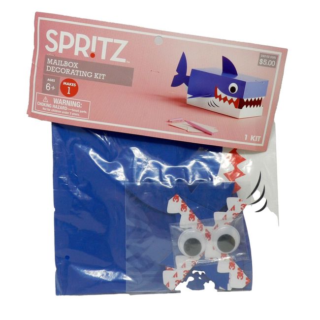 Spritz Shark Mailbox Decorating Kit 1 Count