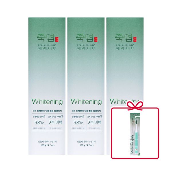 [Bamboo Salt] Gum Care Whitening Toothpaste 120g x 3 + Special Gift (1 Toothbrush)