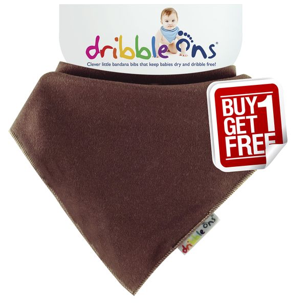 Dribble Ons Bib - Brown (0-24 Months)