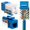 50 pcs Cat6 Punchdown Keystone Jack Blue 45 Degree Angle Ethernet Network PACK
