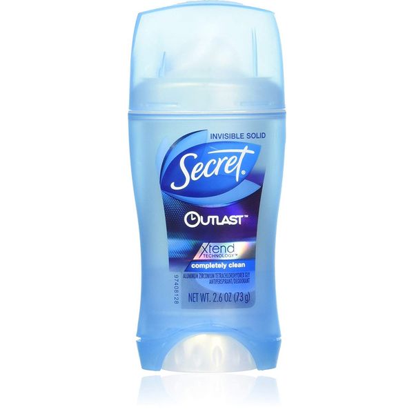 Secret Outlast XTEND Completely Clean Invisible Solid Deodorant 2.6 oz- (Pack of 2)