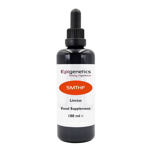 5-MTHF Linctus 100ml | Folic Acid 1mg | Purified Water, Glycerine | Premium Protective Miron Violet Glass | UK Made Vegan Friendly Liquid