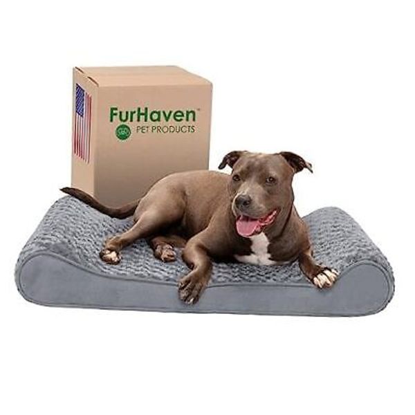 Cooling Gel Dog Bed for Large/Medium Dogs w/ 36.0"L x 24.0"W x 5.5"Th Gray