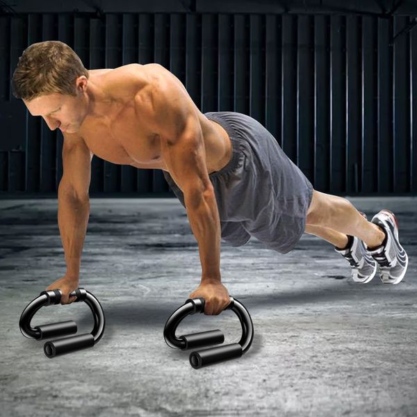 Push-up bar S-shaped push-up bracket Russian Ting assist fitness wheel abs fast shin equipment men's exercise chest muscle home training, [01] H-shaped push-up support (cheap model)