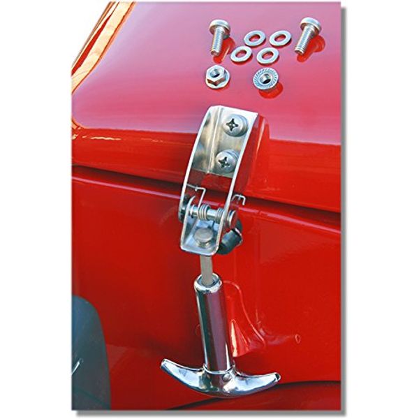 Hood Hook Land Cruiser FJ40 Stainless Steel with Hardware, Pair