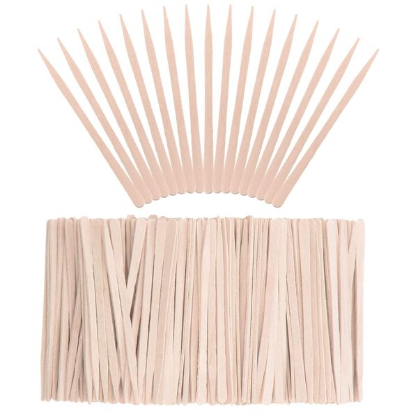 Whaline 400Pcs Eyebrow Wax Sticks Small Wood Spatulas Applicator Tongue Depressors Wax Waxing Tatoo Sticks for Hair Eyebrow Removal