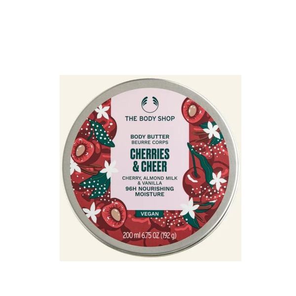 The Body Shop Cherries & Cheer - Cherry, Almond Milk & Vanilla 200ml Body Butter - Vegan