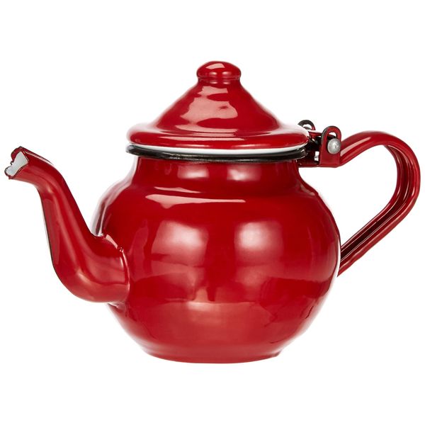 Ibili Teapot Roja 0,5 l of Enamelled Steel in red, 10 x 10 x 20 cm