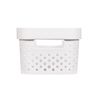 Curver Infinity Dots Set of 4 Rectangular 100% Recycled Small Storage Boxes 4.5 Litres - White