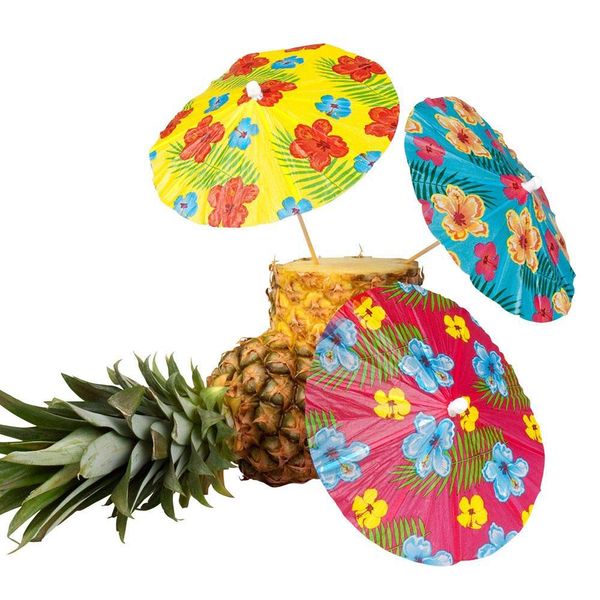 Boland - Hibiscus Cocktail Umbrellas, Multicoloured, Unique, 52523