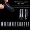 NMKL38 120Pcs Dual Forms Full Cover Nail Tips Upper Arched Extension Mold (Mold A)