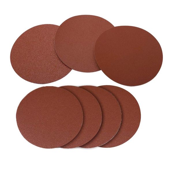 Saipor 70pcs 5 Inch PSA Sanding Discs Pad NO-Hole Self Adhsive Back Aluminum Oxide Sander Disk 80/100/120/150/180/240/400 Grit Sandpaper