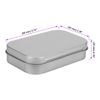 JOIKIT 20Pcs Rectangular Metal Empty Hinged Tins, 9.5 x 6 x 2cm Silver Mini Tin Box, Metal Storage Tin, Basic Necessities Home Storage Organizer Mini Box Set