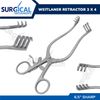 Weitlaner Retractor 6.5" 3x4 Prong SHARP Stainless Steel German Grade