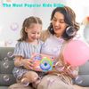 Bubble Machine, Portable Automatic Bubble Blower Machine For kids, 2000+ Bubbles per Minute, Silent Design Rainbow Bubble Maker Machine with Bubble Solution/Lanyard/Battery Powered, Birthday Gifts
