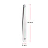 ZWILLING slanted tweezers for precise eyebrow hair removal, stainless steel polished, 90 mm