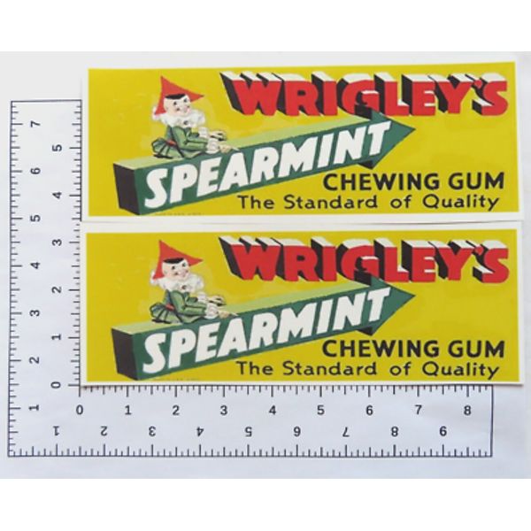 Buddy L Wrigley's Spearmint gum water slide decal.  SHIPPING W/TRACKING