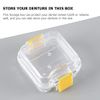 EXCEART 5Pcs Membrane Tooth Boxes Transparent Membrane Film Tooth Box with Latch Denture Storage Boxes