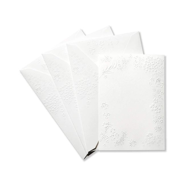 G.C.PRESS Ciel Bouquet Message Letter Set [6 Text / 3 Envelopes / 6.9 x 4.7 inches (176 x 120 mm) ] Simple (Multi-Purpose)