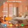 Portable Infrared Space Heater with Fireplace Flame, Fast Heating, 4 Modes