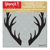 Stencil1 Winter Christmas Stencils (Antlers Stencil 5.75" x 6")