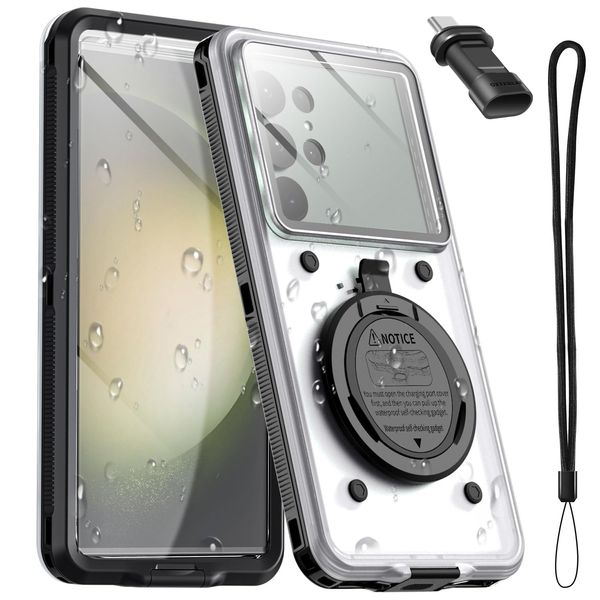 Universal waterproof case with charging plug