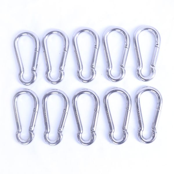 HIGOOD 2.76inch 396lb,304 Stainless Steel Spring Snap Hook,10pcs/Pck.