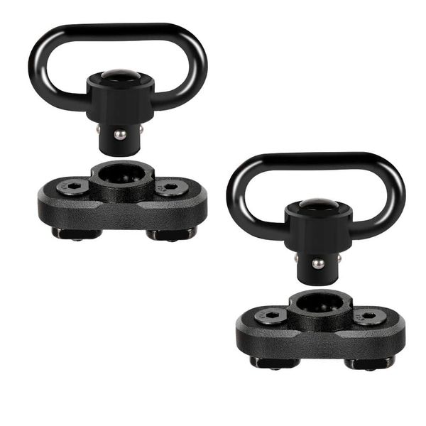 TPO Sling Swivel Mount Quick Detach Sling Attachment w/Push Button Compatible with Mlok System for 2 Point Sling (2PCS)