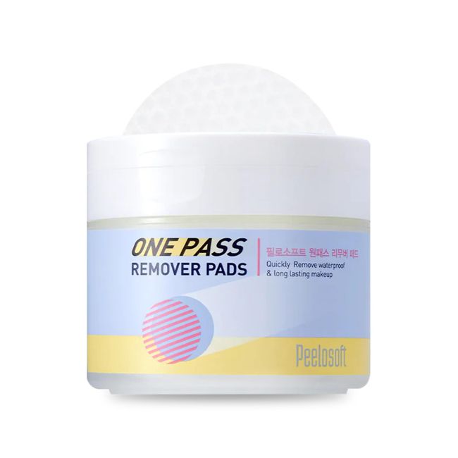 [Makeheal] Peelosoft One Pass Makeup Remover & Cleansing Pad, Quickly Remove Waterproof & Long-Lasting Makeup, Hypoallergenic Pads for Sensitive Skin, Deep Cleansing & Gentle Exfoliator (50 pads)