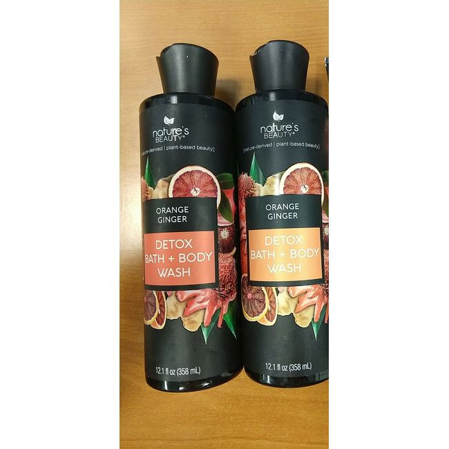 2 Pack: Nature’s Beauty Detox Bath + Body Wash Orange Ginger 12oz. -  E14B