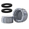 Ctyjia 2 Pack Female Thread Pipe Fitting Cap, 50mm PVC Blanking Stop Cap, Grey