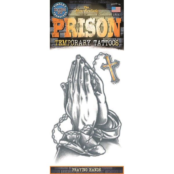 Praying Hands Temporary Tattoo