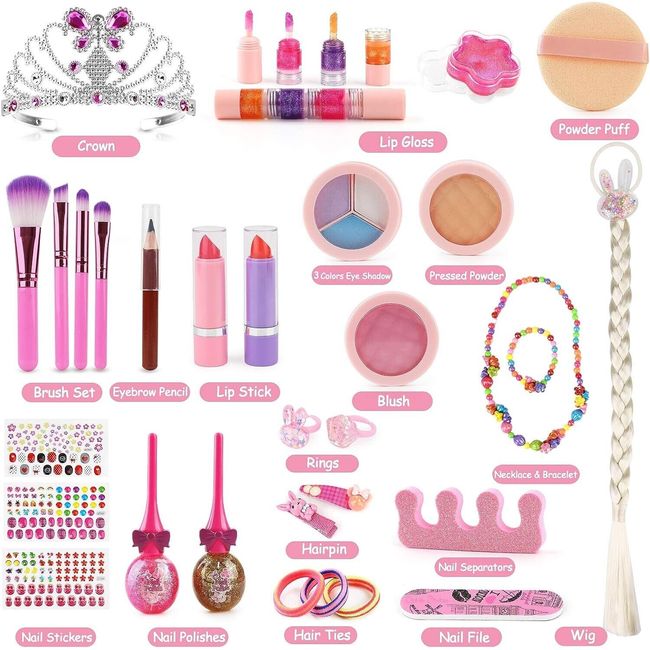 Kids Makeup Kit for Girl - Little Girls Real Make Up Set, Washable