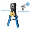 RJ45 Ethernet Cable Crimping Tool with 20 Pcs RJ45 Connectos