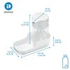 iDesign Plastic Kitchen Sink Caddy Sponge Holder with Soap Dispenser - White/Clear