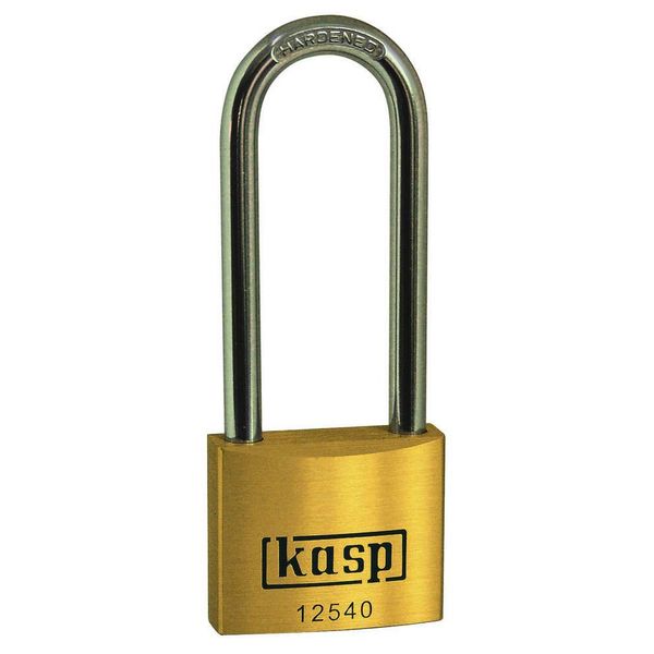 Kasp 125 Premium Brass Padlock - 50x80 Millimeters - Long Shackle