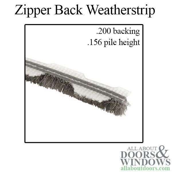 Weatherstrip With Zipper Back For Doors and Windows Grey Weather Seal