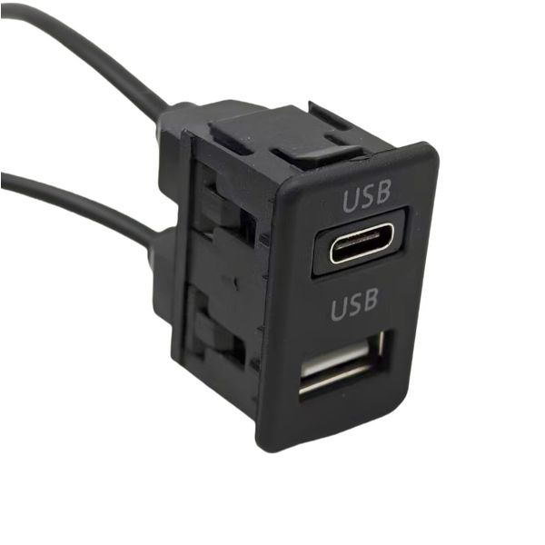 Type-C USB Port Panel Interface Extension Cable Adapter For Car Dash Flush Mount