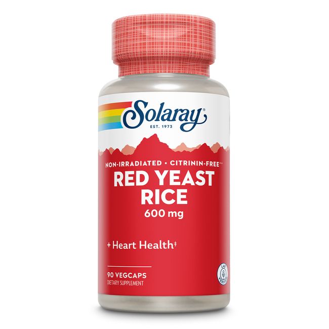 Solaray Red Yeast Rice, Veg Cap (Btl-Plastic) 600mg 90ct