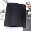 OTCRAFT A4 4 Ring Binder Cover Clean Transparent Soft PVC for Refillable Notebook Shell withMatte surfaceforStamp & Die Storage (Black