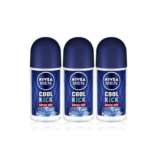 Nivea Men Deodorant Roll-on 50ml Cool Kick 3pcs