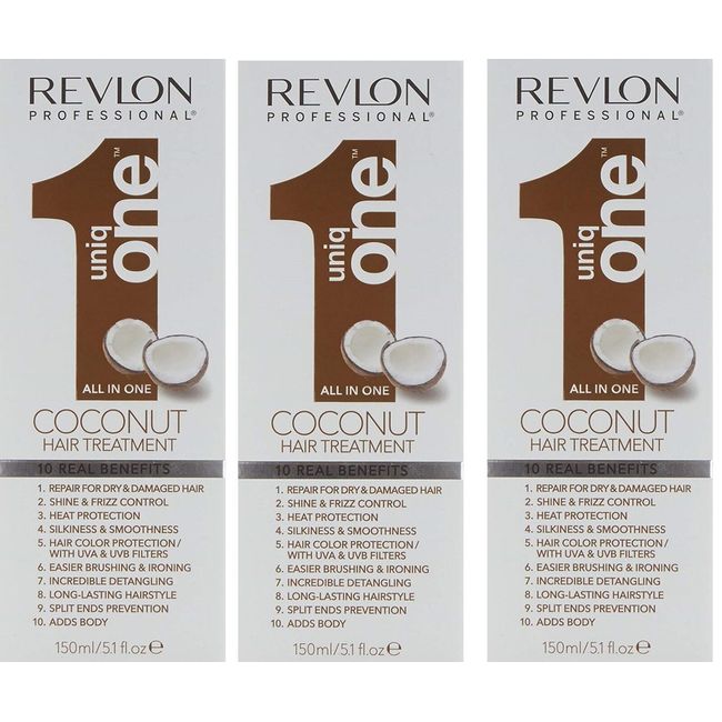 Pack Of 3 Revlon Professional Uniq One Coconut 5.1Oz