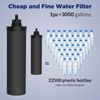 3pack Black Replacement for Gravity Filter System,Activated Carbon Water Filters