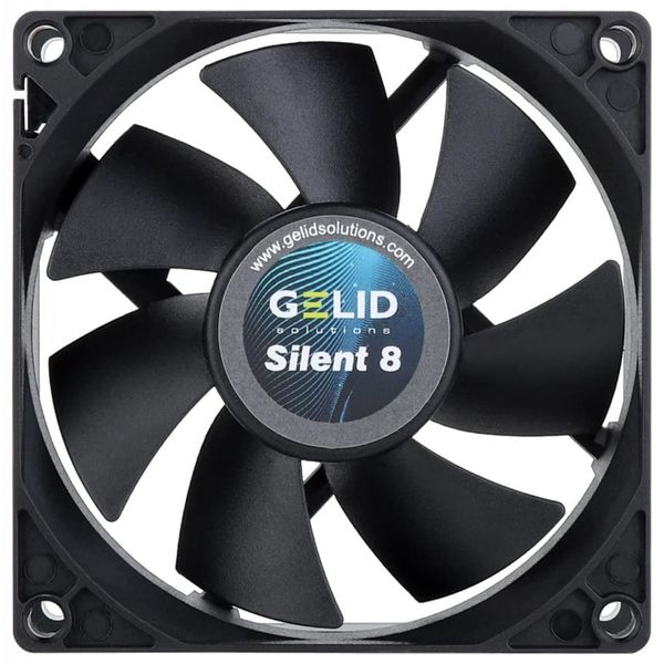 Gelid Solutions FN-PX08-16 GELID 8cm Case Fan SILENT 8 BLACK Quiet 3-Pin Connection