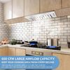 800CFM Built-In Range Hood 20 inch Kitchen Insert Vent 3-Speed Powerful Suction