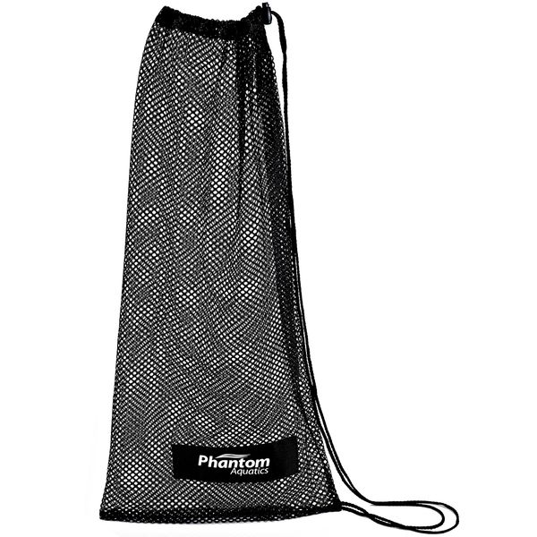 Phantom Aquatics Rapido Boutique Collection Mask Fin Snorkel Net Bag, Ideal for Swim and Snorkeling Gear Bag (Black, Basic)