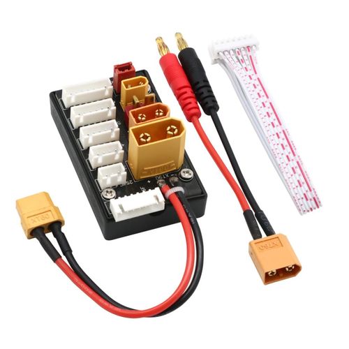 AneegFPV RC Lipo Charging Balance Board, XT30 XT60 XT90 T JST Connector Parallel Charging Board For Imax B6/B6AC Charger.